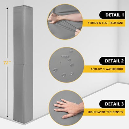 Wall Corner Guards & Edge Protector (6FT TALL 6in SIDES / Gray)