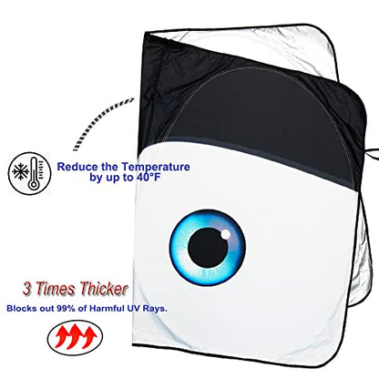 Windshield Sun Shade for 2017 (Black / Tesla Model Y/3 (Custom Fit))