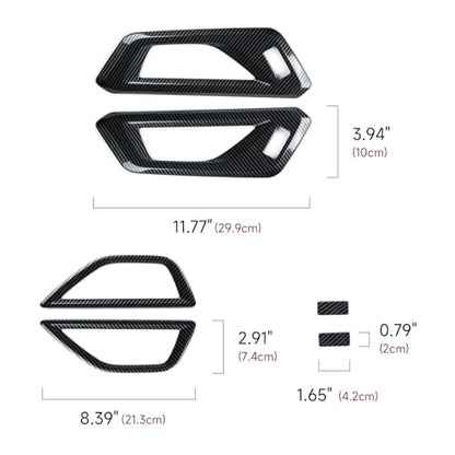 Car Inner Door Handle Panel Cover Decals Only for 2025 2026 Subaru Forester Accessories ABS Carbon Fiber Stickers (Inner Door Handle Decal)
