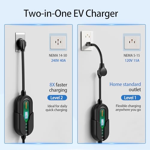 Level 2 EV Charger 40 Amp Portable J1772 Charger (40)