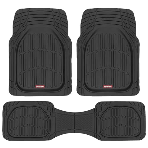 FlexTough Floor Mats for Cars (Full Set (Full Size) / Black)