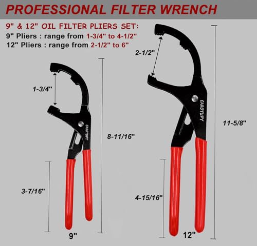 Oil Filter Wrench Set (4 Pack - Black)