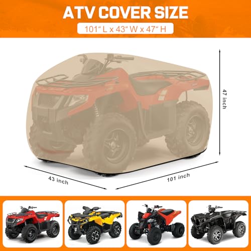 Comnova ATV Cover for 4 Wheelers (Beige / 101 Inch)
