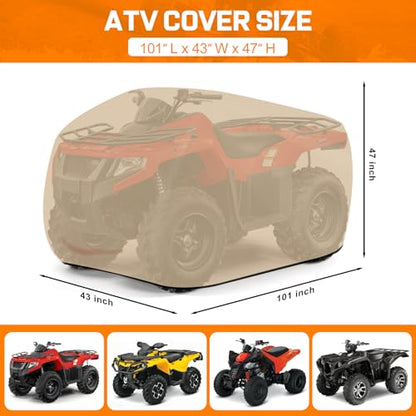 Comnova ATV Cover for 4 Wheelers (Beige / 101 Inch)