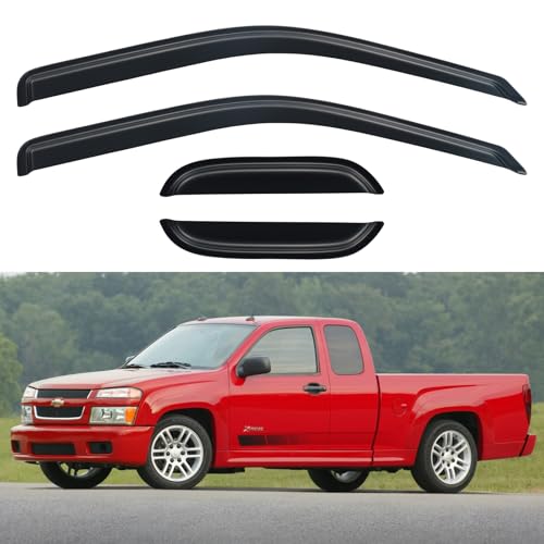 Window Visors Rain Guards for 2004 (2004-2012 Colorado/Canyon Extended Cab)
