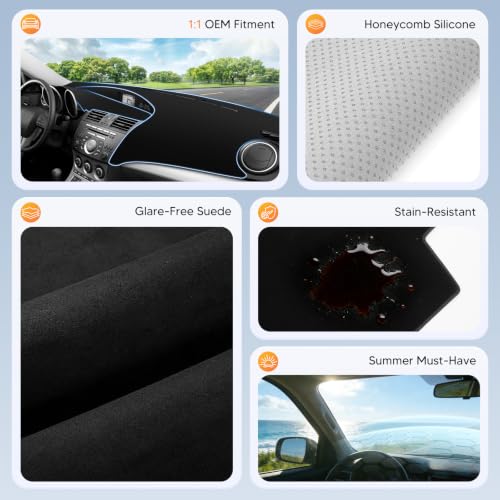 Black Dash Cover for 2010 (51.58*25.19(Mazda 3 10-13 ))