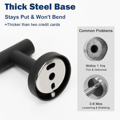 Bath Towel Hooks (Matte Black / 8 Pack)