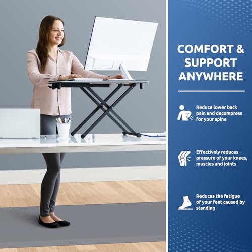 0.8" Thick Kitchen Mat Cushioned Anti Fatigue Rug Comfort Floor Mats (Grey / 70"L x 24"W x 0.8"Th)