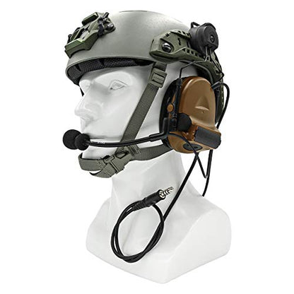 Tactical Headset with U94 PTT 2 (Coyoto Brown)