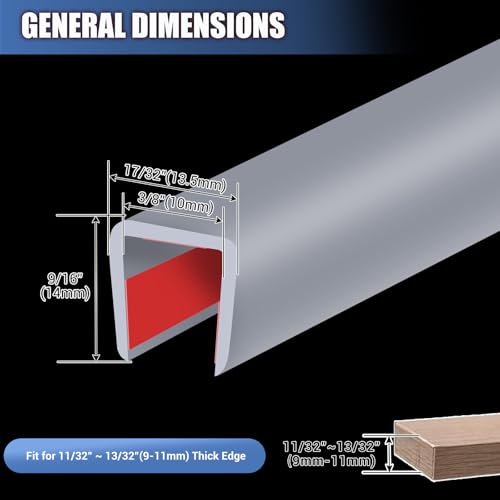 Rubber Edge Trim (Fit 3/8" - L20' / Grey)