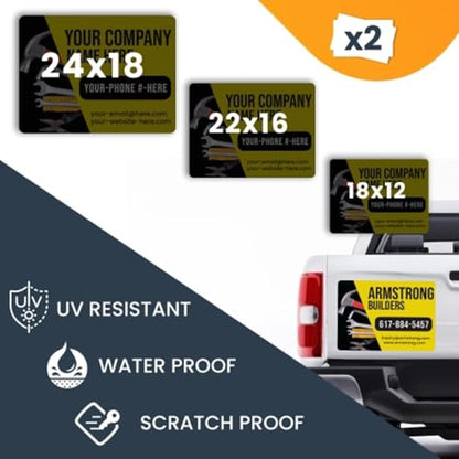 Builder and Contractor Customizable Car Magnets and Decals (18"x24"- Builder)