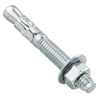 1/4x1-3/4" 50Pcs Inch Standard Fasteners for Heavy-Duty Zinc Wedge Anchors for Cement and Concrete (1/4x1-3/4")