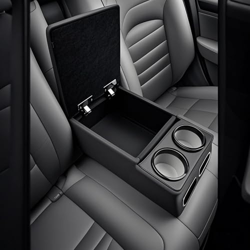 Car Center Console with Cup Holders (Black)