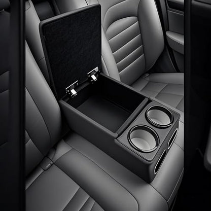 Car Center Console with Cup Holders (Black)