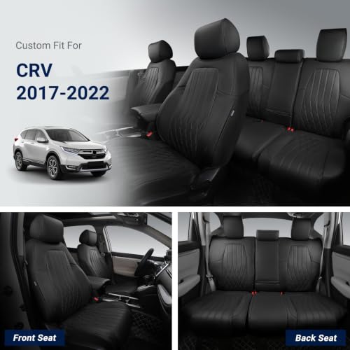 Custom for Honda CRV Seat Covers 2017 (Black / CR-V 2017-2022)