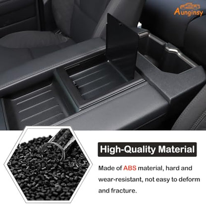 Armrest Hidden Storage Cover Lid for Toyota Tundra SR (Matte Black(B))