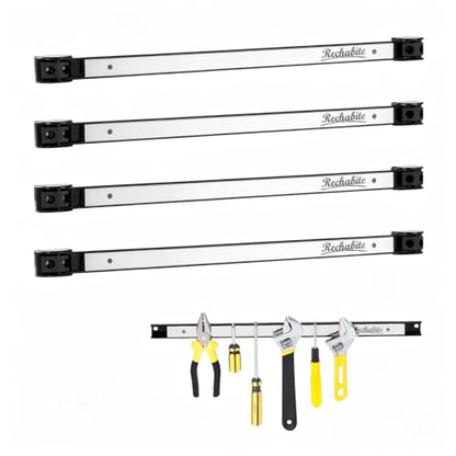 4 Pieces 18" Magnetic Tool Holder Strip (Silver 4PC / 18")