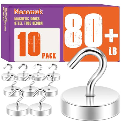 Magnetic Hooks Steel Tube Design for Cruise (Silver / 80lb Magnetic Hooks)
