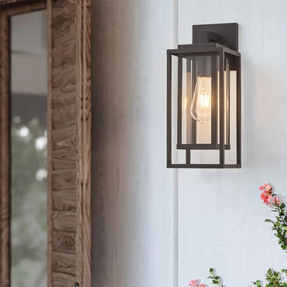 14" Double Cage Outdoor Wall Light (14-inch / Old Rust)