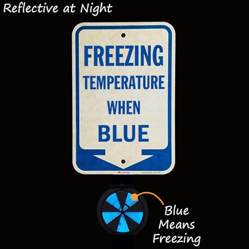 Freezing Temperature When Blue Sign with Arrow (Freezing Temperature When Blue Sign)