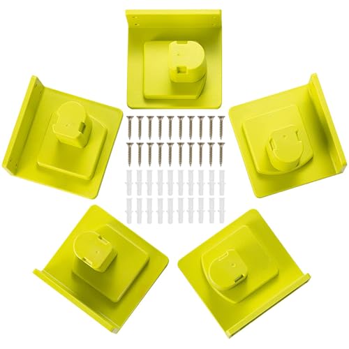 5 Pack Tool Holder Compatible with Ryobi 18V Wall Mount Plastic (5 Pack)
