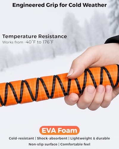 43" Ice Scraper for Car Windshield (Orange)