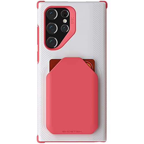 EXEC Pink S22 Wallet Case for Women Card Holder Works with Magnetic Car Mounts Easily Detachable for Wireless Charging Protective Cover Designed for 2022 Samsung Galaxy S22 5G (Galaxy S22 / Pink)