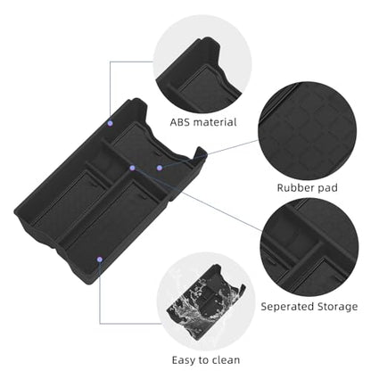 Center Console Organizer for Toyota RAV4 2026 Central Control Armrest Storage Box Insert Tray ABS Interior Auto Accessories Black (26RAV4 BOX)