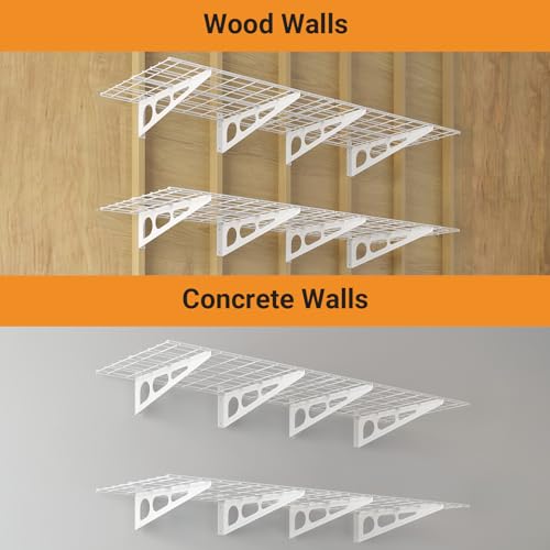 Garage Shelving (White / 2 pack-2x6 ft)