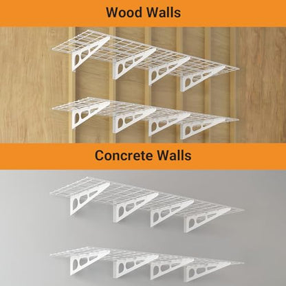 Garage Shelving (White / 2 pack-2x6 ft)