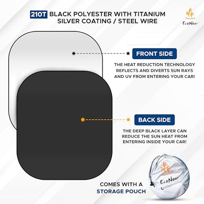 2 Piece Foldable RV Windshield Sun Shade (XX-Large)