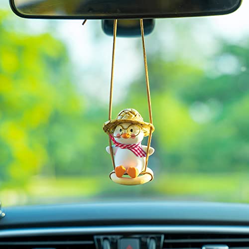 Pink Car Accessories Swinging Duck Hanging Ornament (B)