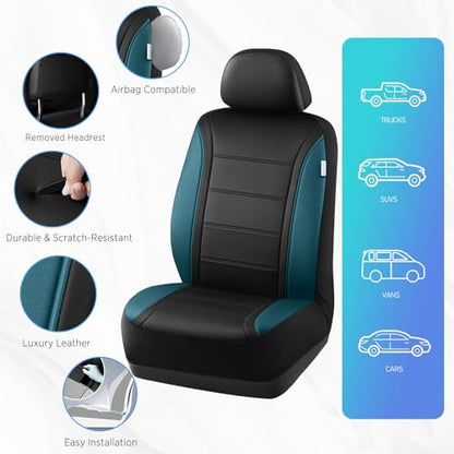 Leather Seat Covers (Blue Front)
