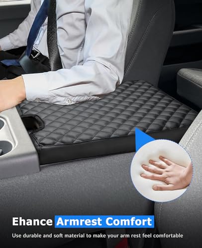 Car Center Console Armrest Cover for 2025 Ford F150 Accessories 2015 (Cushion / 2015-2026 Jump Seat)