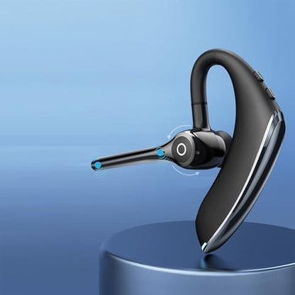 Bluetooth Earpiece Headphone Dual Noise Cancelling Mic Painless Open (Single Ear Headphone F910 Black)