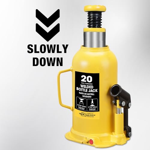 20 Ton Bottle Jack All Welded Hydraulic Jack with 2 (yellow / 20 ton standard)