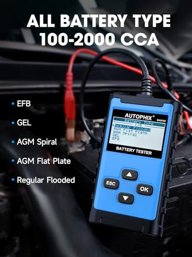 BAS100 12V 24V Car Battery Tester (Sky Blue)
