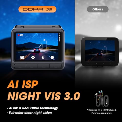 Z60 4K+1080P Dual Dash Cam (Z60-64GB SD Card)