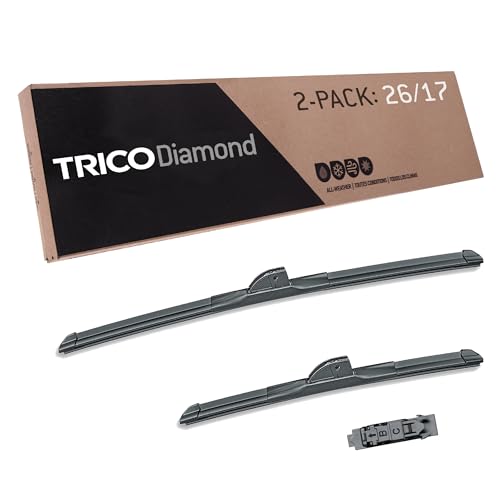 Diamond 26" + 17" Super Premium Automotive Replacement Windshield Wiper Blades (26" + 17" Pair Pack / Ultimate)