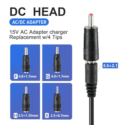 DC 15V 1A Charger for Car Jump Starter Power Supply for Peak 450A 500A 600A 800A 1000A Battery Booster Jump Starter
