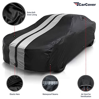 Car Cover All Weather for 1974 (Black / Gray (Stripe) / 5. Camaro 1974-1981)