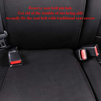 Custom Fit Tacoma Neoprene Car Seat Covers for Toyota Tacoma 2016 2017 2018 2019 2020 2021 2022 2023 Double Cab ((Black) / 2016-2023 Tacoma Full Set,4DR)