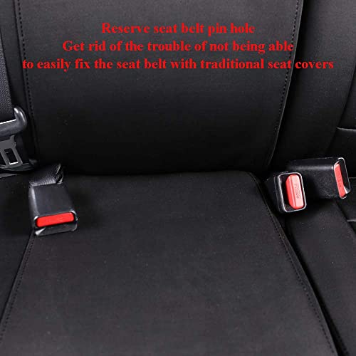 Custom Fit Tacoma Neoprene Car Seat Covers for Toyota Tacoma 2012 2013 2014 2015 ((Black) / 2012-2015 Tacoma Full Set (Regular Seats))