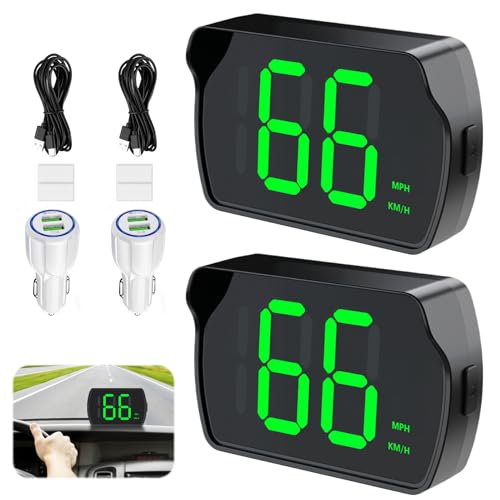 GPS Digital Speedometer for Car MPH (2 Pack Digital Speedometer with Charger)