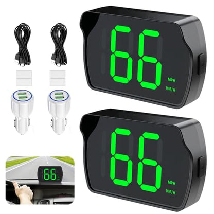 GPS Digital Speedometer for Car MPH (2 Pack Digital Speedometer with Charger)