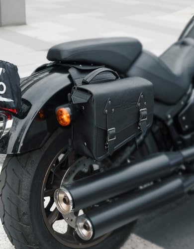 Motorcycle Saddlebags PU Leather Side Bags 12L (12L)