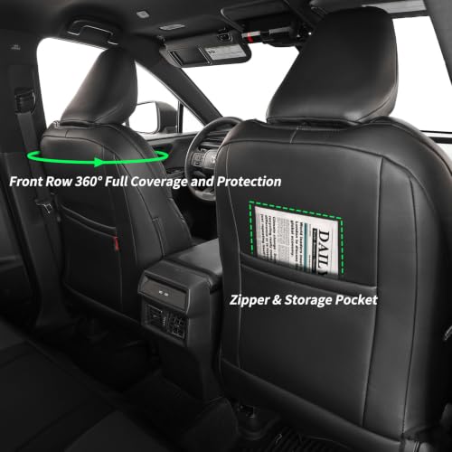 Camry Car Seat Covers Custom for Toyota 2025 2026 Camry (Leatherette(Black&Carbon Fiber) / 2025-2026 Camry Hybrid (XLE/XSE))