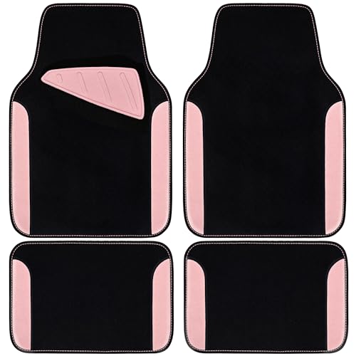 Waterproof Universal Fit Car Floor Mats (Light pink)