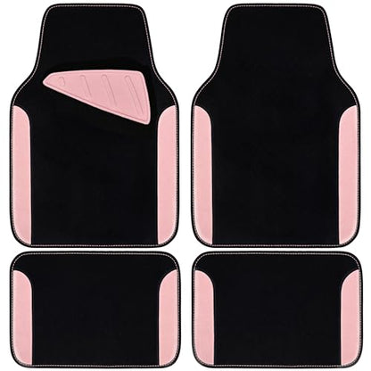 Waterproof Universal Fit Car Floor Mats (Light pink)