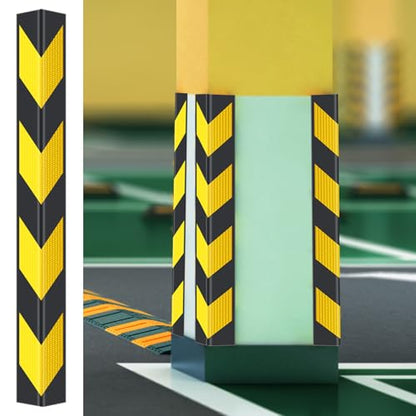 12 Packs 31" Rubber Wall Corner Guard for Parking Lot Pillar Wall